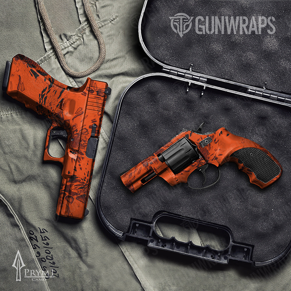 Handgun Prym1 Camo Blaze Orange Gun Skin Vinyl Wrap
