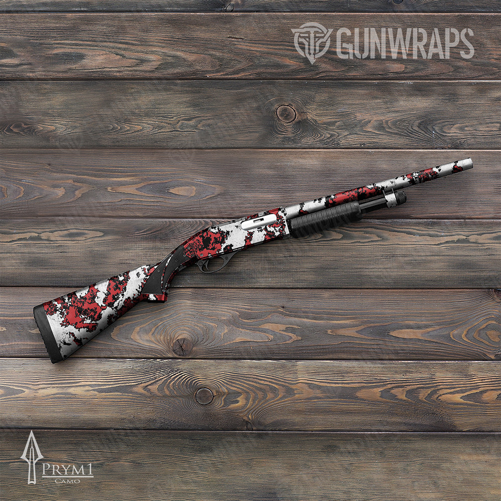 Shotgun Prym1 Boulder Black Red White Gun Skin Vinyl Wrap