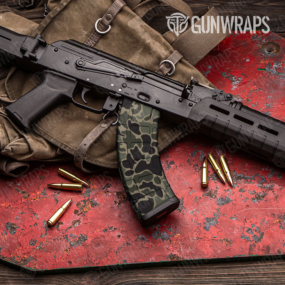 Old School Duck Militant Green Gun Skin Vinyl Wrap