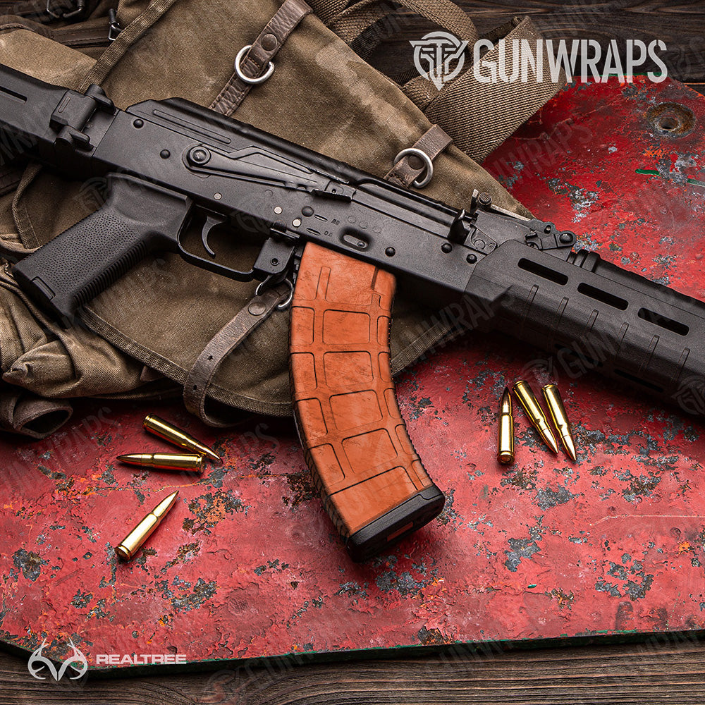 AK-47 Mag Realtree Fishing Orange Camo Gun Skin Vinyl Wrap