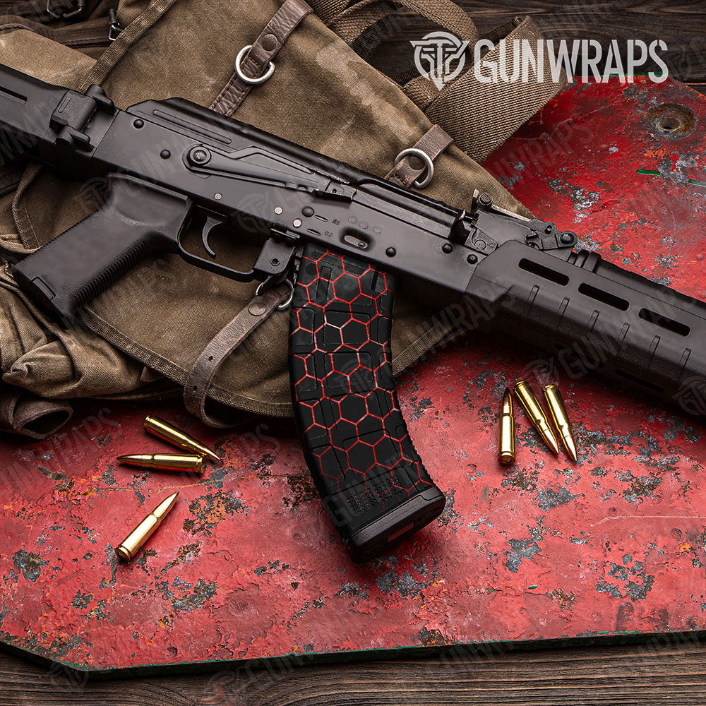 Vivid Hex Red Gun Skin Vinyl Wrap