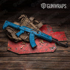 AK 47 Hex Electric Blue Gun Skin Vinyl Wrap