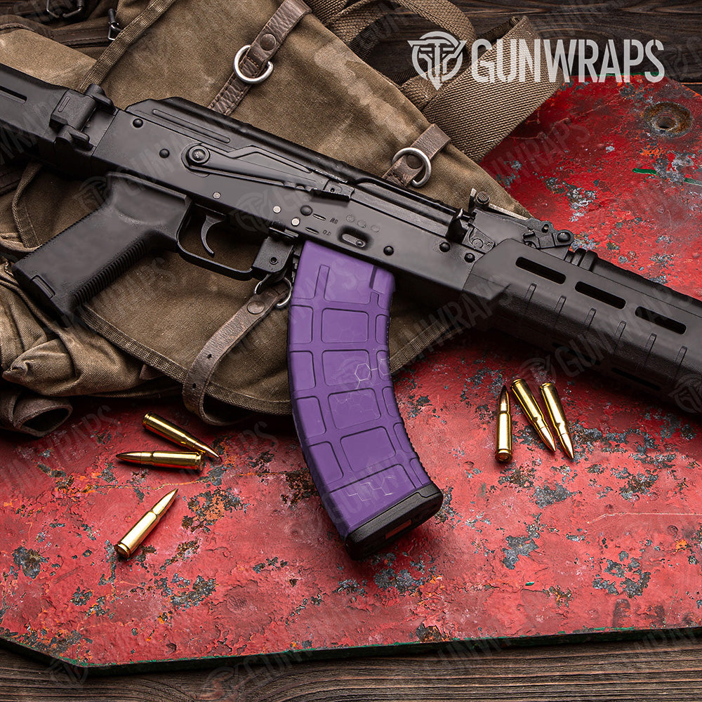 AK 47 Mag Hex Electric Purple Gun Skin Vinyl Wrap