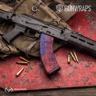 AK 47 Mag Realtree WAV3 Red Blue Camo Gun Skin Vinyl Wrap