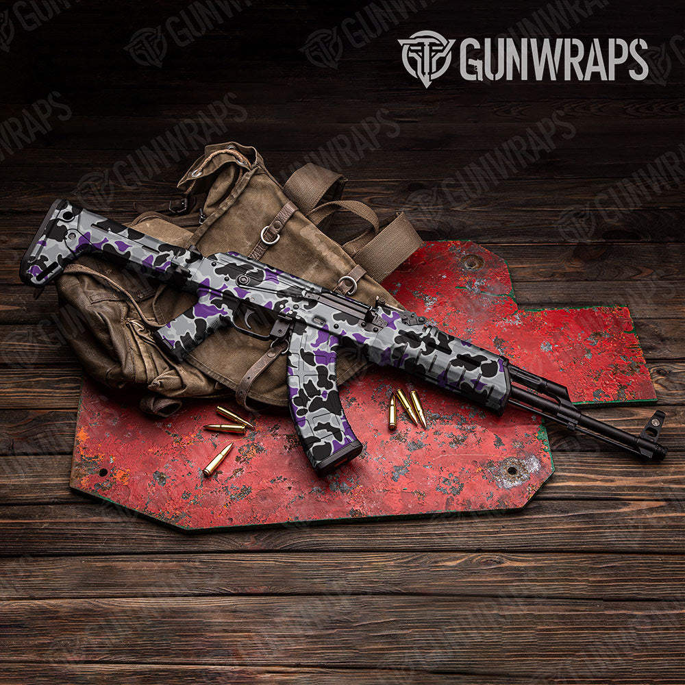 Old School Duck Purple Tiger Gun Skin Vinyl Wrap