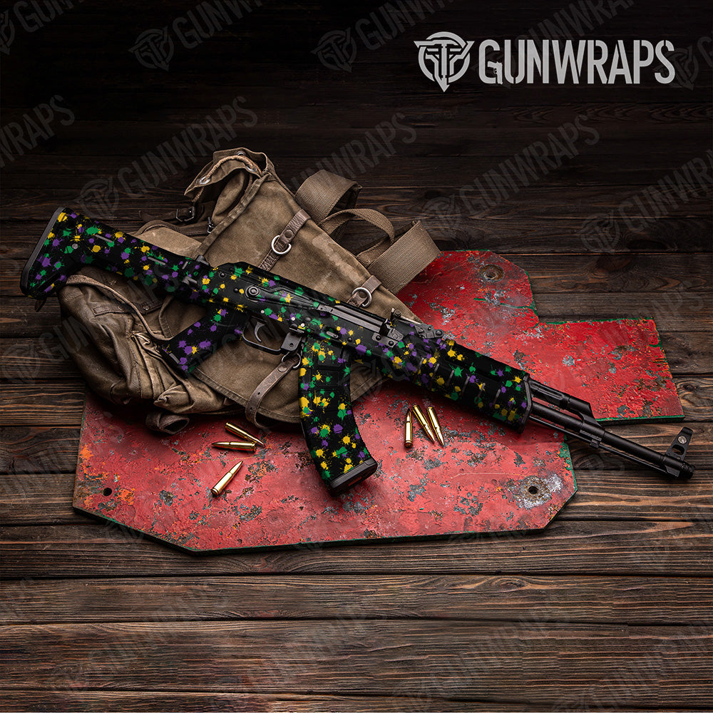 AK 47 Paintball Mardi Gras Gun Skin Vinyl Wrap