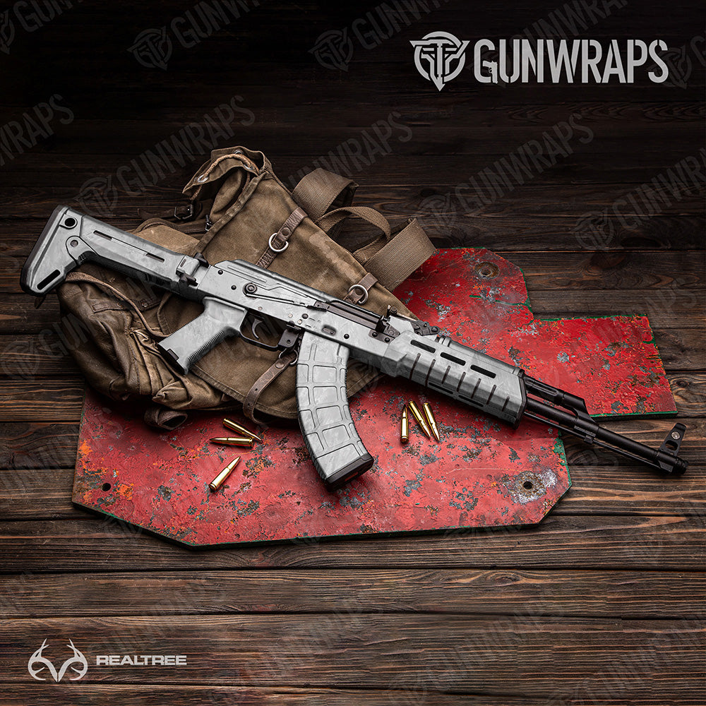 AK-47 Realtree Aspect White Out Camo Gun Skin Vinyl Wrap