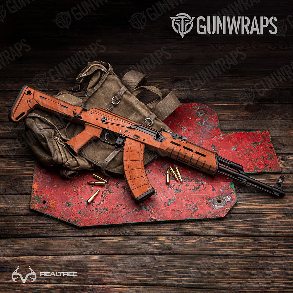 AK-47 Realtree Fishing Orange Camo Gun Skin Vinyl Wrap
