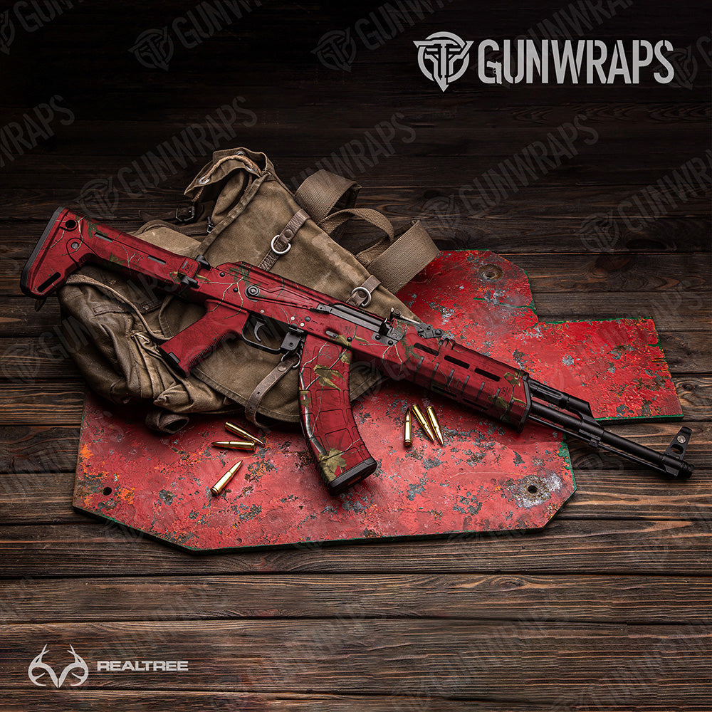 AK-47 Realtree XTRA Colors Red Camo Gun Skin Vinyl Wrap