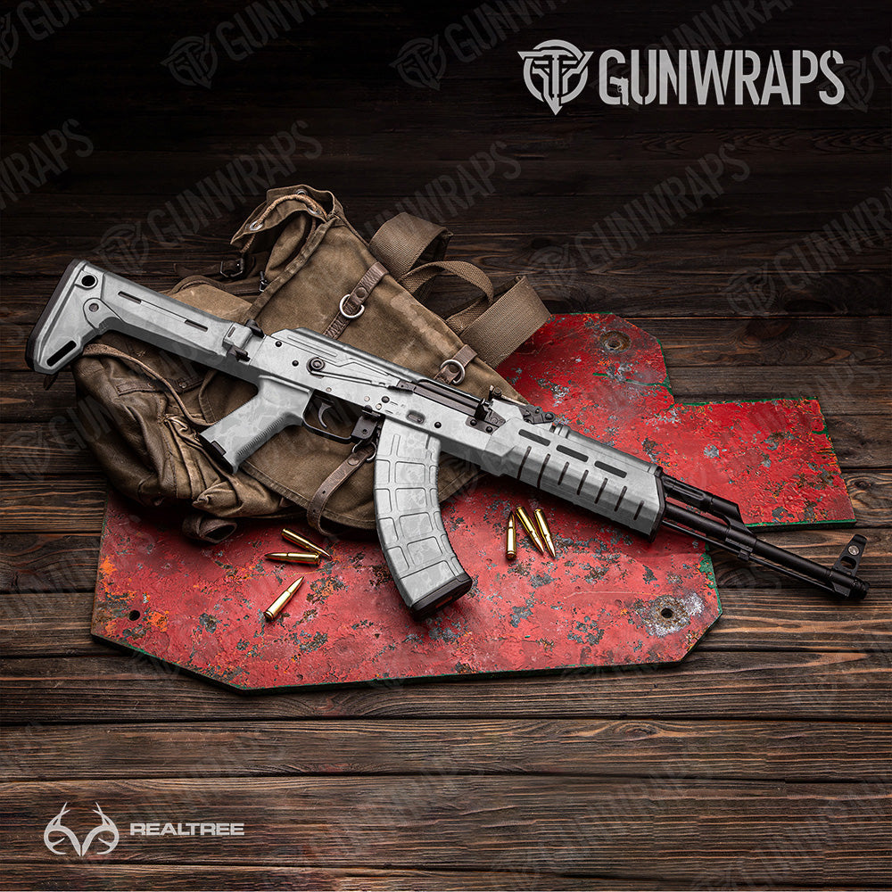 AK 47 Realtree WAV3 White Camo Gun Skin Vinyl Wrap