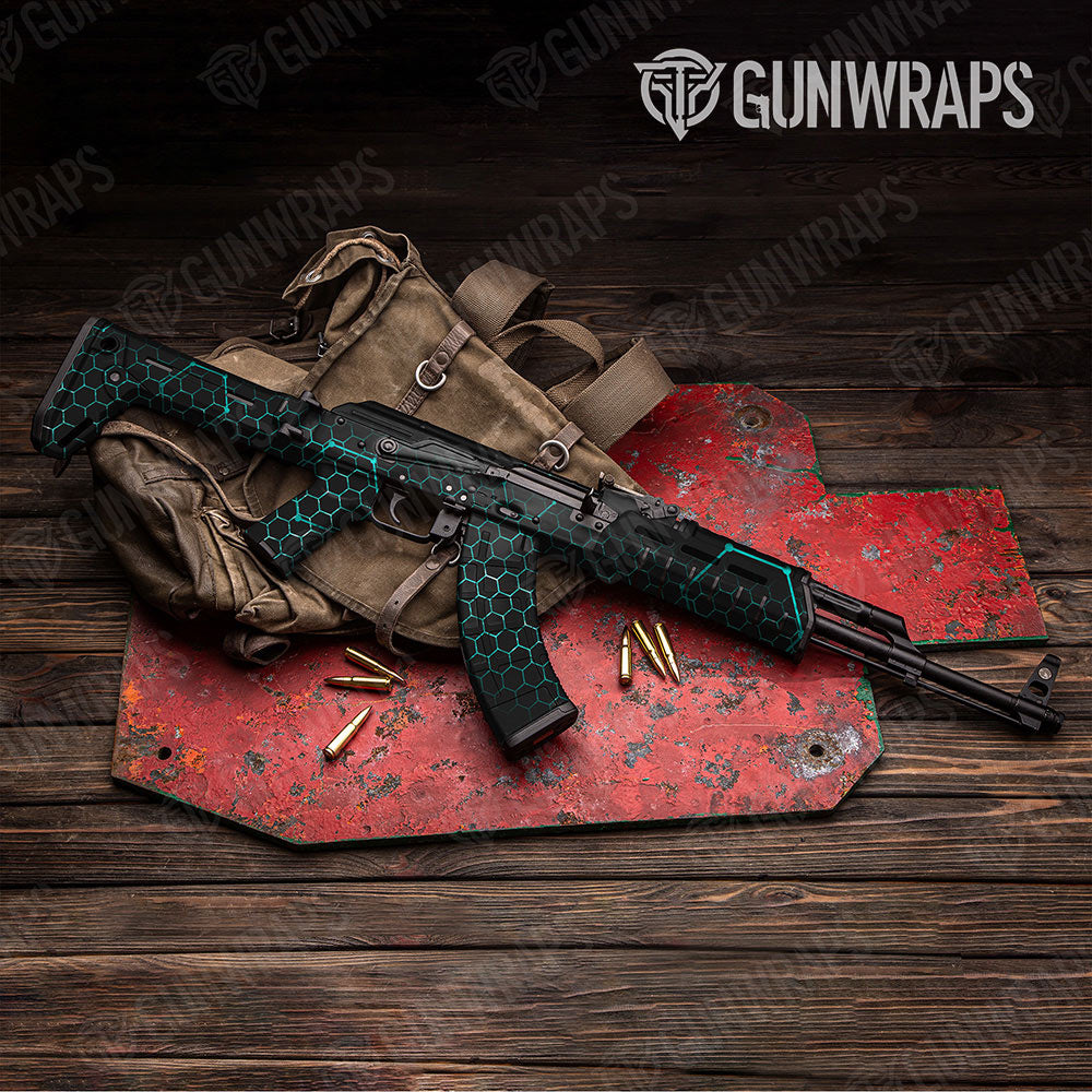 Vivid Hex Tiffany Blue Gun Skin Vinyl Wrap