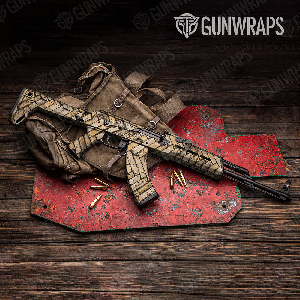 Woodgrain Amsterdam Gun Skin Vinyl Wrap