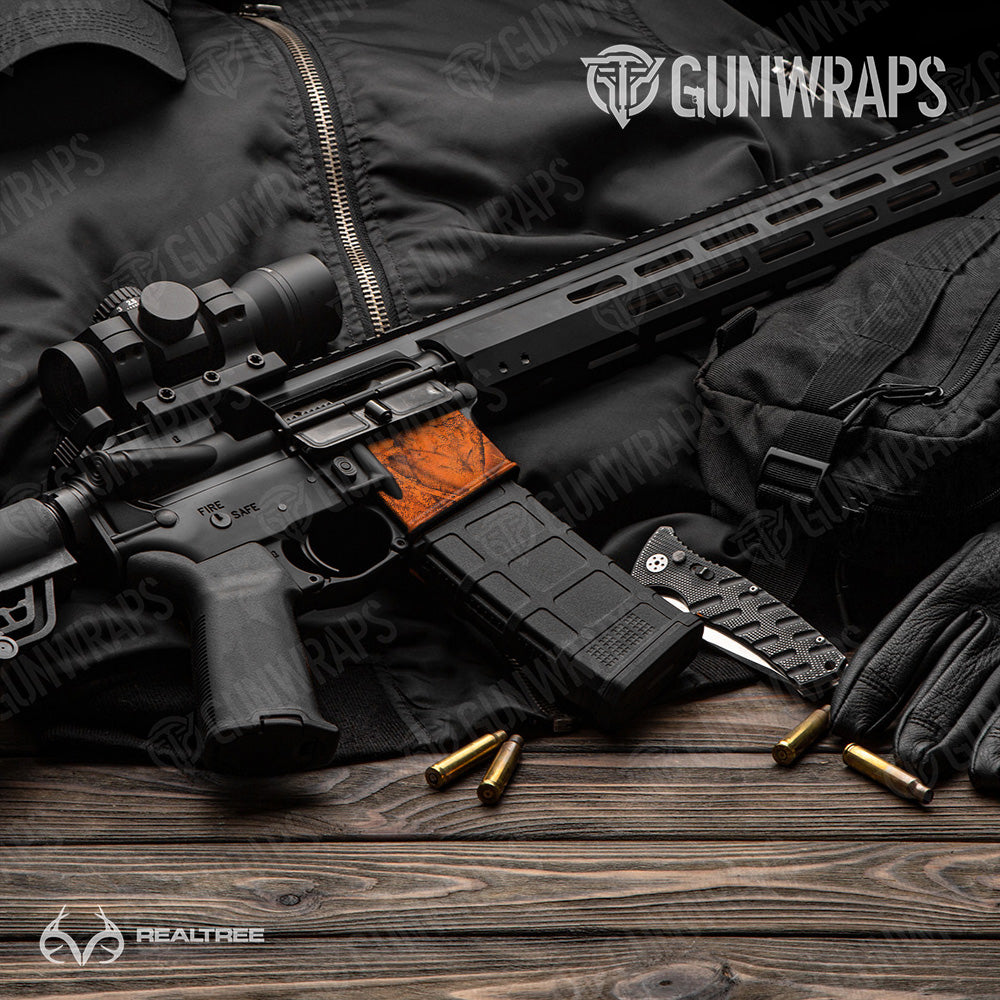 AR-15 Mag Well Realtree XL APX Blaze Camo Gun Skin Vinyl Wrap