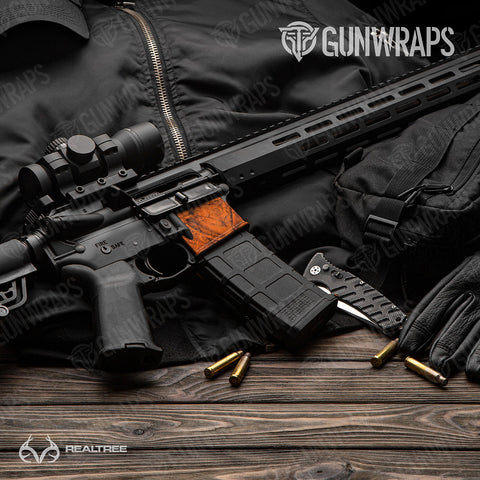 Orange AR-15 Well Gun Skin Vinyl Wraps