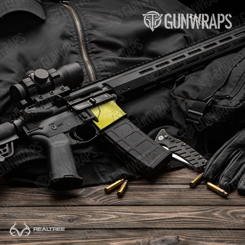 Yellow AR-15 Well Gun Skin Vinyl Wraps