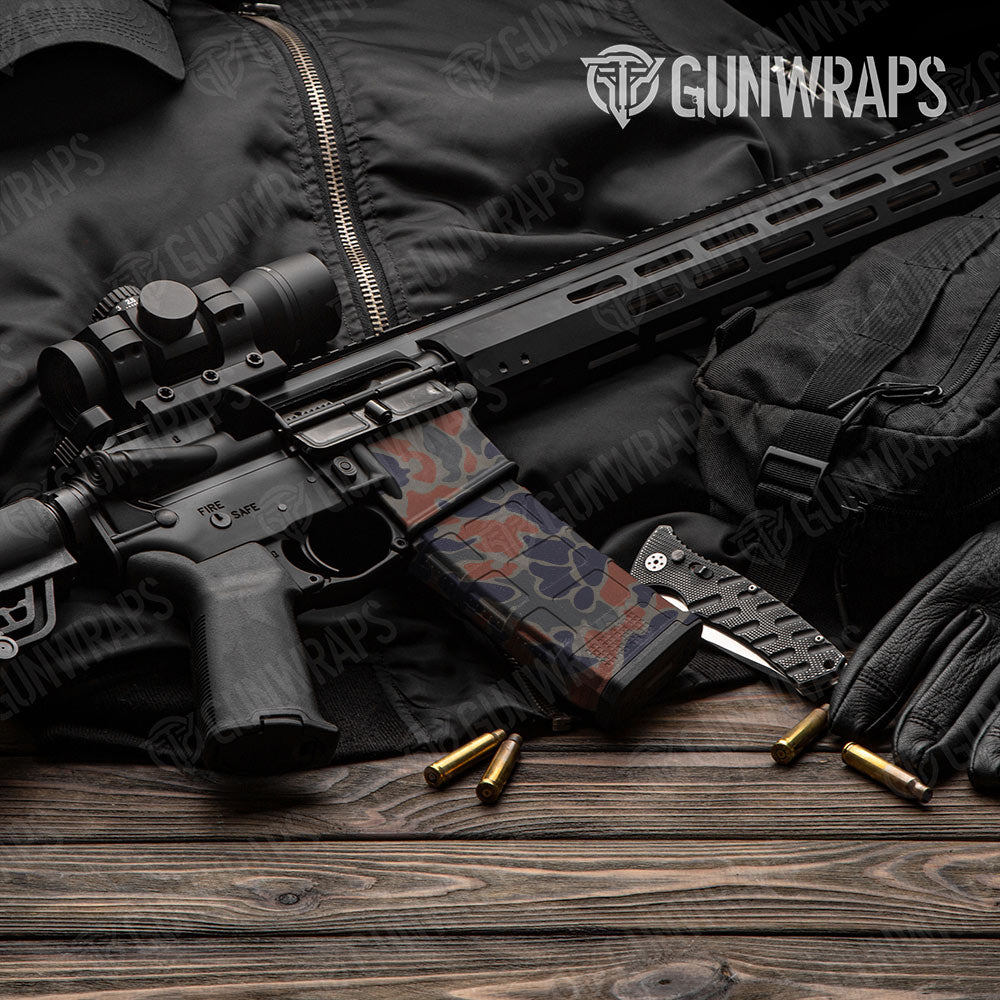 Old School Duck Blue Copper AR-15 Mag & Mag Well Gun Skin Vinyl Wrap