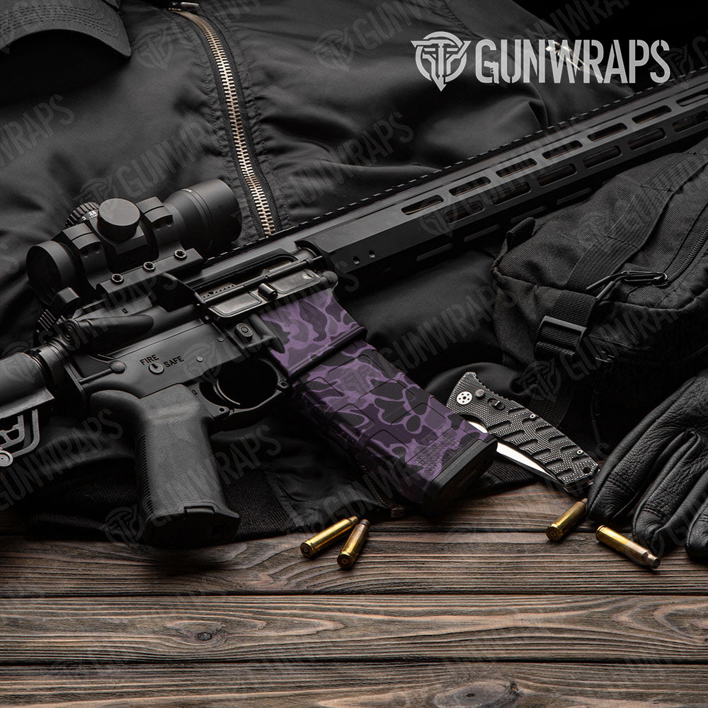 Old School Duck Darkwing AR-15 Mag & Mag Well Gun Skin Vinyl Wrap