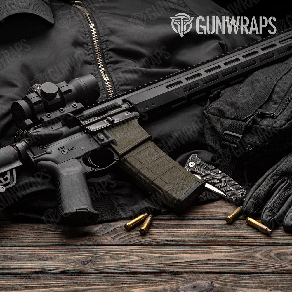 Woodgrain Bango AR-15 Mag & Mag Well Gun Skin Vinyl Wrap