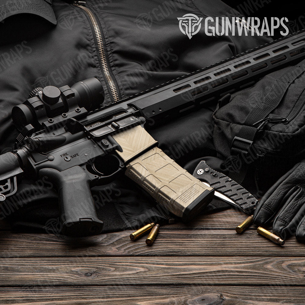 Woodgrain Montmartre AR-15 Mag & Mag Well Gun Skin Vinyl Wrap