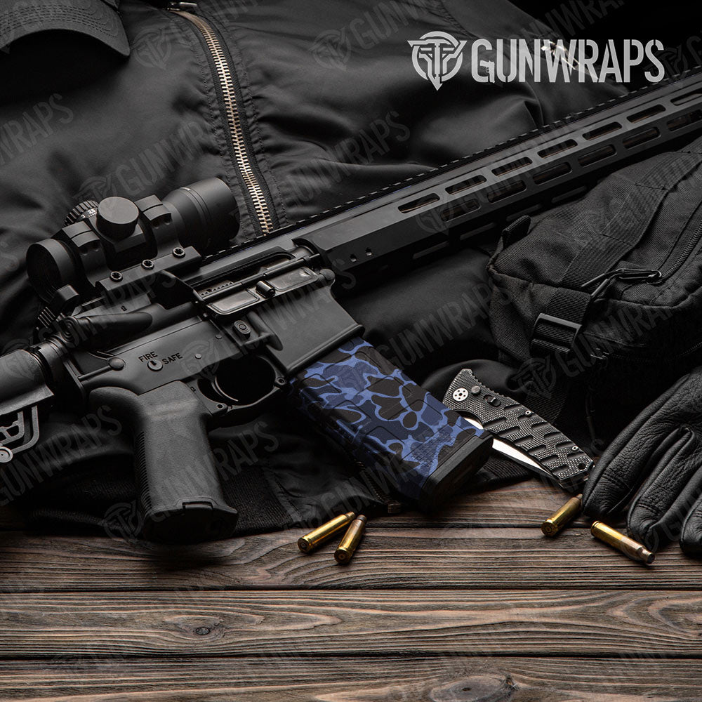 Old School Duck Blue Midnight AR-15 Mag Gun Skin Vinyl Wrap