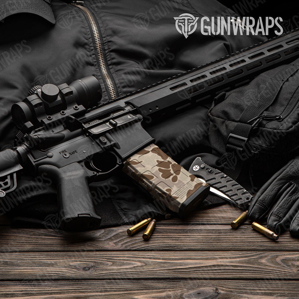 Old School Duck Desert AR-15 Mag Gun Skin Vinyl Wrap