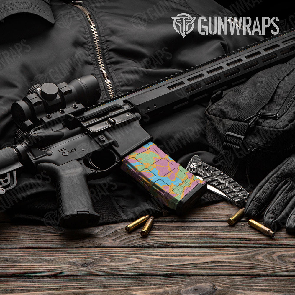 Old School Duck Sherbert AR-15 Mag Gun Skin Vinyl Wrap