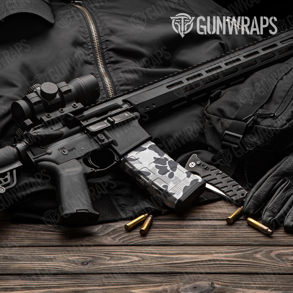 Old School Duck Snow AR-15 Mag Gun Skin Vinyl Wrap