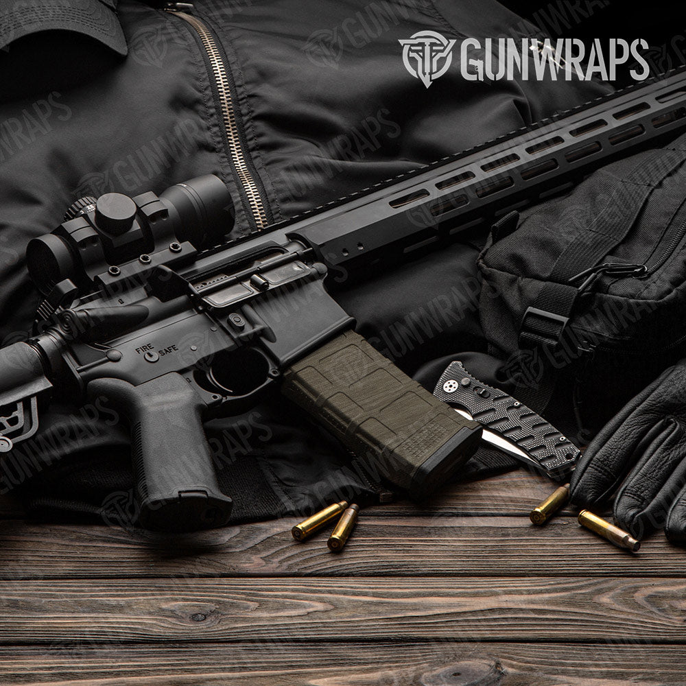 Woodgrain Bango AR-15 Mag Gun Skin Vinyl Wrap