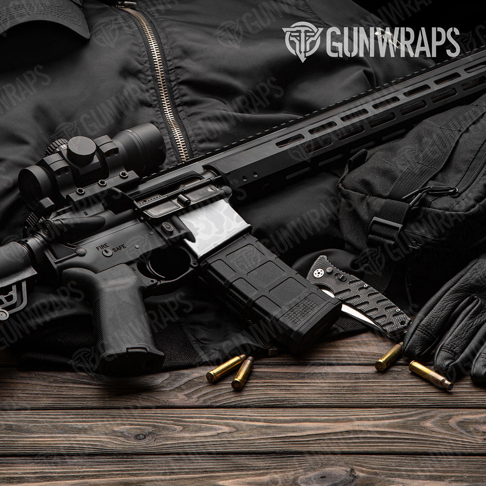 Old School Duck Elite White AR-15 Mag Well Gun Skin Vinyl Wrap