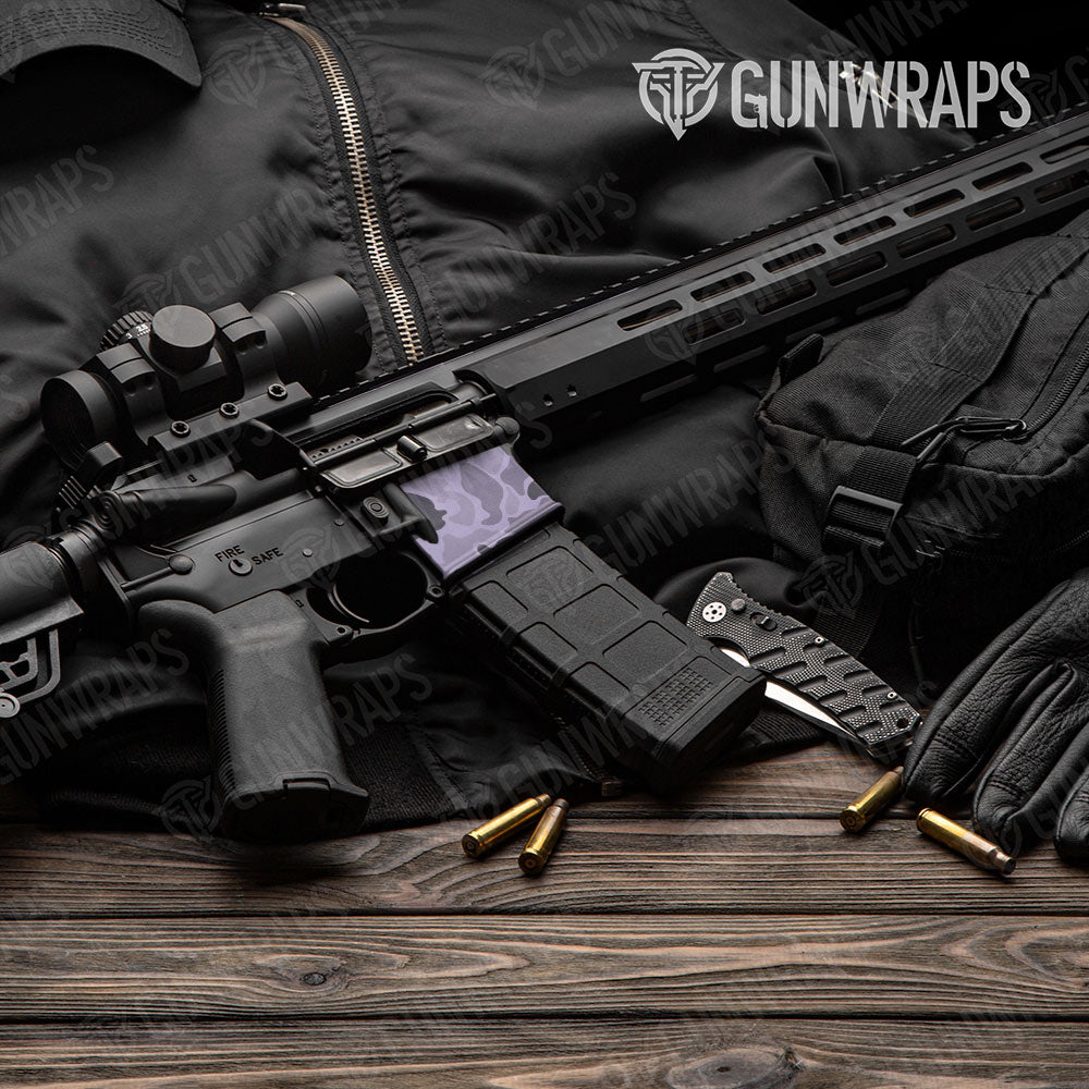 Old School Duck Lilac AR-15 Mag Well Gun Skin Vinyl Wrap