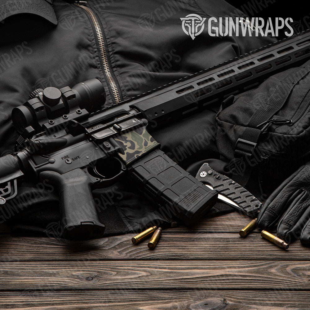 Old School Duck Militant Charcoal AR-15 Mag Well Gun Skin Vinyl Wrap
