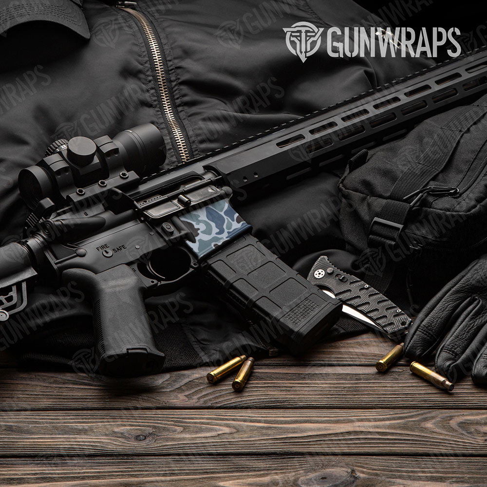 Old School Duck Navy AR-15 Mag Well Gun Skin Vinyl Wrap