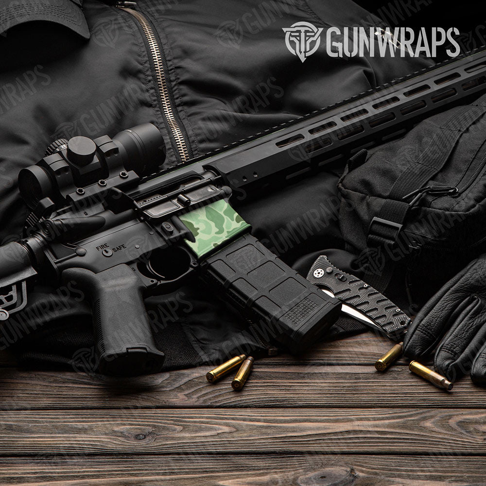 Old School Duck Pistachio AR-15 Mag Well Gun Skin Vinyl Wrap