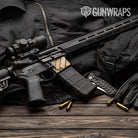 Woodgrain Amsterdam AR-15 Mag Well Gun Skin Vinyl Wrap