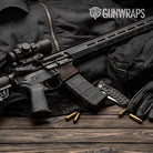 Woodgrain Atlanta AR-15 Mag Well Gun Skin Vinyl Wrap