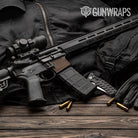Woodgrain Recife AR-15 Mag Well Gun Skin Vinyl Wrap