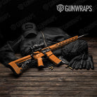 AR 15 Hex Electric Orange Gun Skin Vinyl Wrap