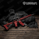 AR 15 Hex Electric Red Gun Skin Vinyl Wrap