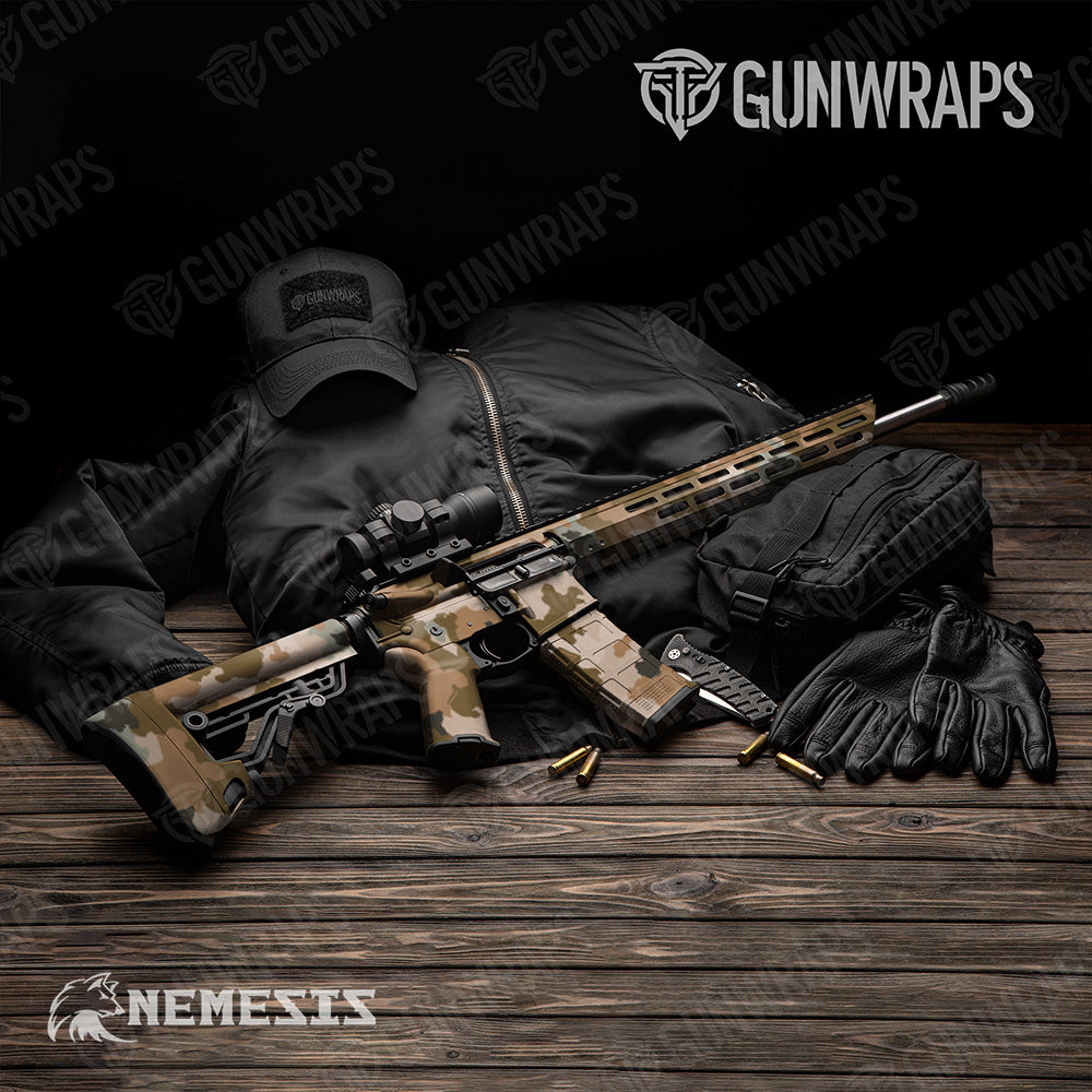 AR 15 Large Nemesis Desert Scorpion Gun Skin Vinyl Wrap