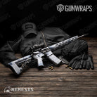 AR 15 Large Nemesis Snow Tundra Gun Skin Vinyl Wrap