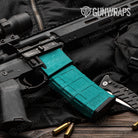 AR 15 Mag & Mag Well Hex Electric Tiffany Blue Gun Skin Vinyl Wrap