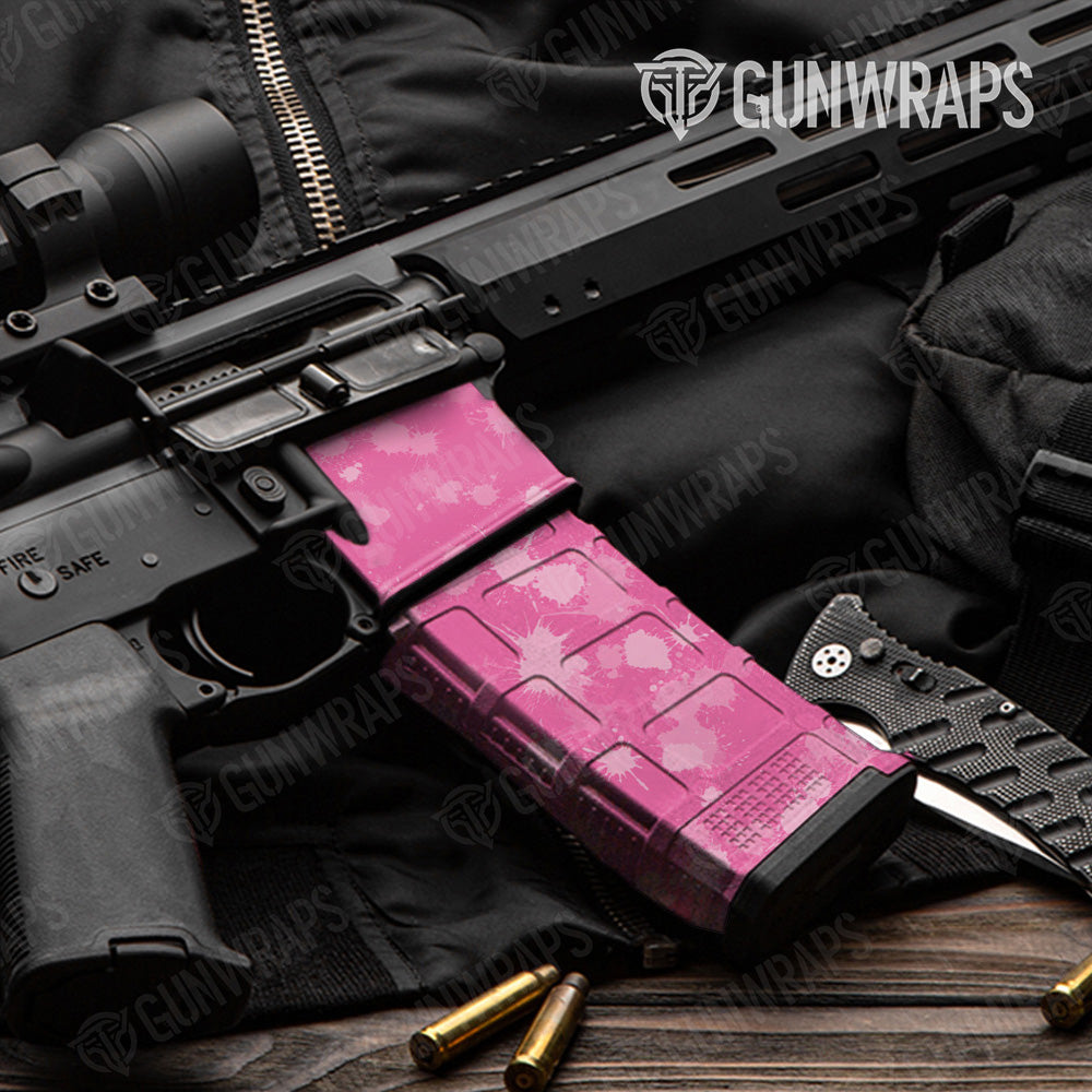 AR 15 Mag & Mag Well Paintball Elite Pink Gun Skin Vinyl Wrap