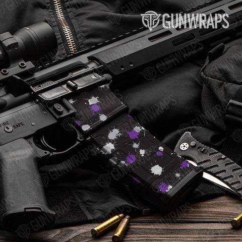 Purple AR-15 Mag & Well Gun Skin Vinyl Wraps