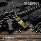 AR 15 Mag & Mag Well Large Nemesis Woodlands Wolf Gun Skin Vinyl Wrap