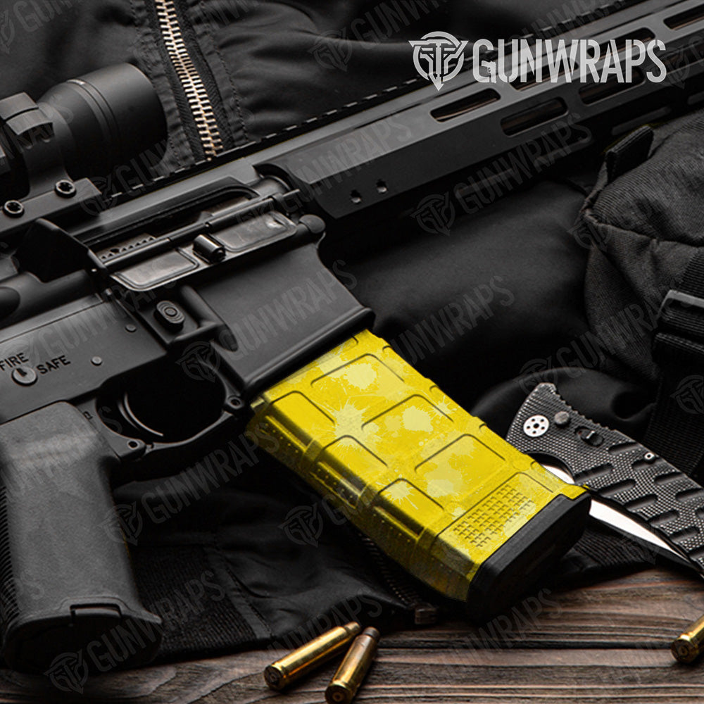 AR 15 Mag Paintball Elite Yellow Gun Skin Vinyl Wrap