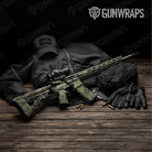 Old School Duck Army Green Gun Skin Vinyl Wrap