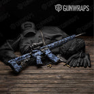 Old School Duck Blue Urban Night Gun Skin Vinyl Wrap