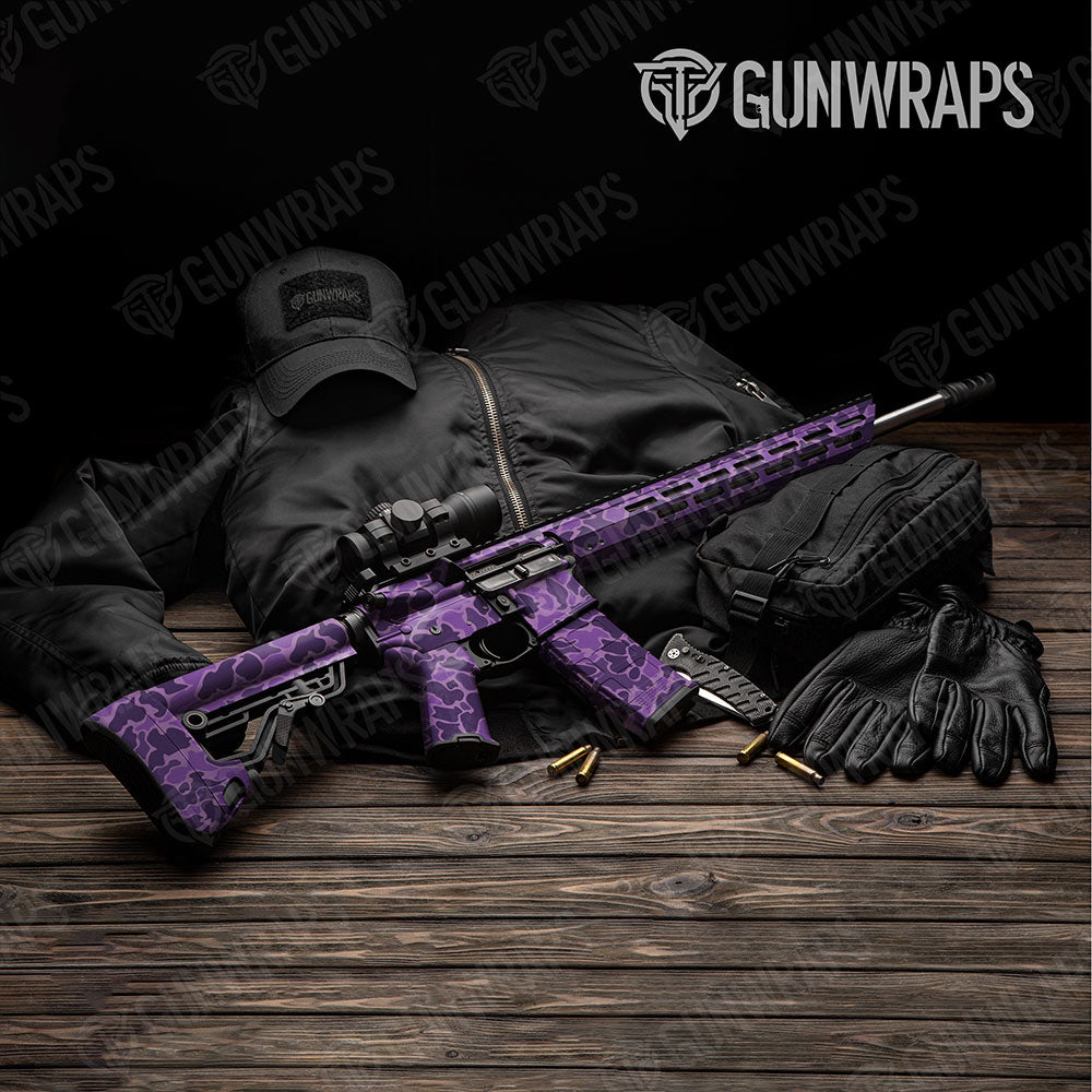 Old School Duck Elite Purple Gun Skin Vinyl Wrap