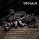 Old School Duck Magenta Tiger Gun Skin Vinyl Wrap