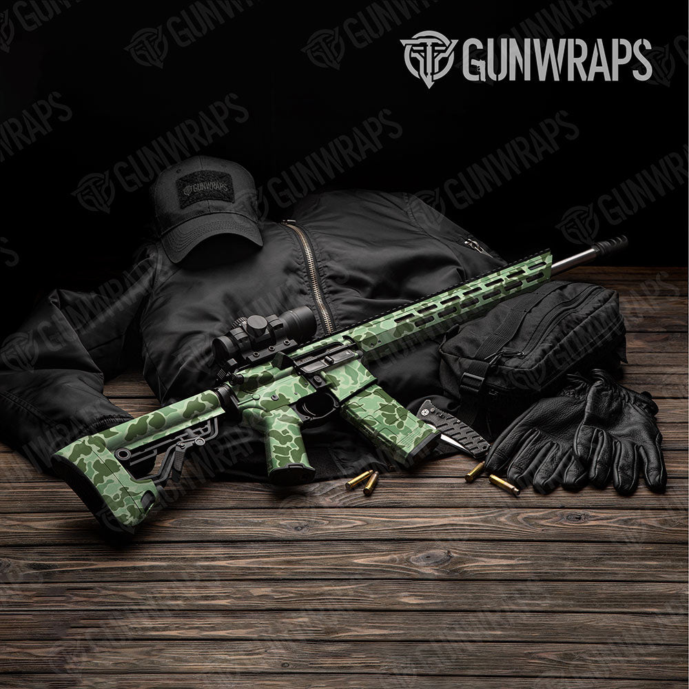 Old School Duck Pistachio Gun Skin Vinyl Wrap